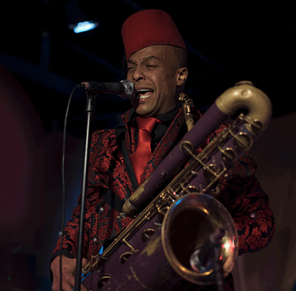 man performing live