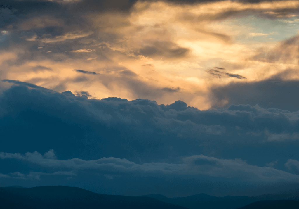 blue ridge mountains aerial photo