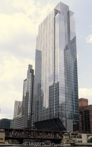 150 North Riverside Plaza office tower in downtown Chicago, Illinois, located along the Chicago River in the Loop business district. Contemporary commercial skyscraper architecture designed by Goettsch Partners featuring a distinctive cantilevered structural design, tapered base, reflective glass facade, and prominent riverfront positioning within Chicago’s financial district. The Class A office tower was engineered by Magnusson Klemencic Associates and developed above active rail lines serving Chicago Union Station. - © 2026 David Oppenheimer - Performance Impressions photography archives https://performanceimpressions.com 150 North Riverside, 150 North Riverside Plaza, 150 N Riverside, North Riverside Plaza, Riverside Plaza, Chicago, Chicago Illinois, Illinois, United States, Downtown Chicago, Chicago Loop, Chicago River, Chicago riverfront, architecture, Chicago architecture, architectural photography, urban architecture, modern architecture, contemporary architecture, skyscraper, high-rise, office tower, building, tower, office building, commercial building, corporate tower, commercial real estate, corporate real estate, real estate, business district, financial district, commercial architecture, corporate architecture, downtown, urban, riverfront architecture, riverfront tower, riverfront building, glass tower, glass building, glass facade, reflective glass, curtain wall, facade, reflections, river reflections, cantilever, cantilevered skyscraper, cantilevered design, tapered base, structural engineering, slender tower, iconic building, landmark, American architecture, Illinois architecture, exterior, daylight, waterfront, financial center, business center, Class A office building, office headquarters, Chicago skyscraper, Chicago office tower, glass skyscraper, riverwalk, Chicago riverwalk, modern skyscraper, contemporary skyscraper, downtown office tower, corporate headquarters, commercial tower, business architecture, Loop district, office architecture, urban development, financial district Chicago, Goettsch Partners, Magnusson Klemencic Associates, Clark Construction, Riverside Investment & Development, William Blair and Co, Hyatt Corporation, LEED Gold, WiredScore Platinum, 150 Media Stream, art, commercial art, tuning fork building, champagne flute building, commercial photography, fine art, image licensing, licensing, commercial imagery, vertical, David Oppenheimer, 1-15156784411