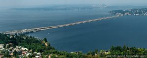 Lacey V. Murrow Memorial Bridge and Homer M. Hadley Memorial Bridge Aerial