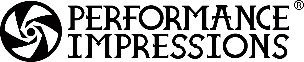 performance impressions logo in black