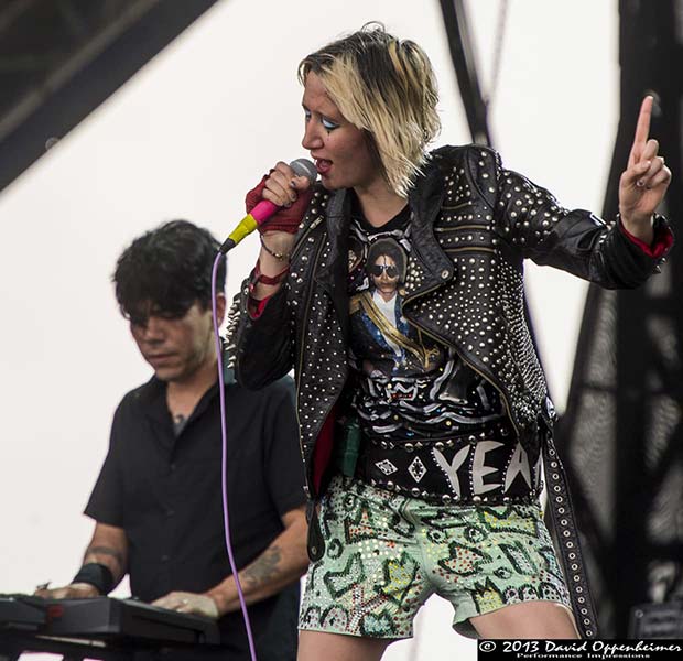 concert photo of Karen O with the Yeah Yeah Yeahs