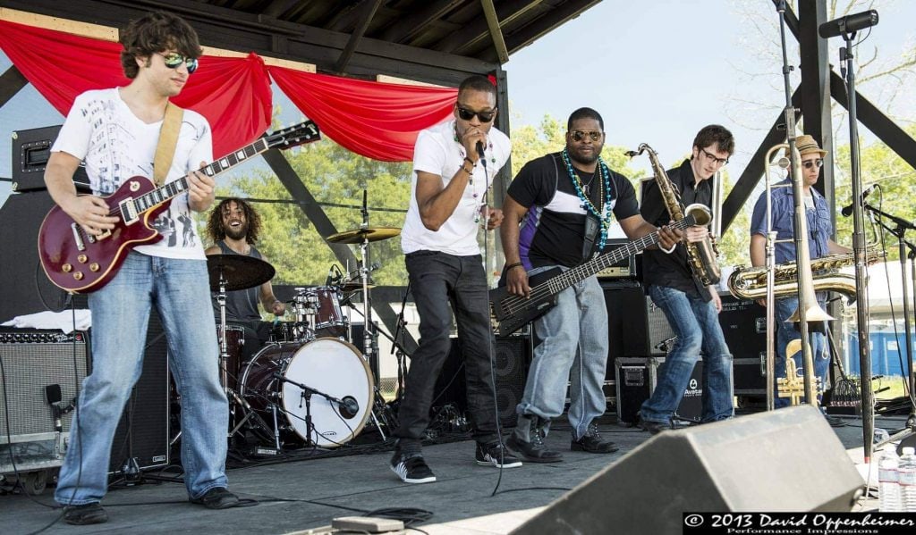 trombone shorty performing live with orleans avenue