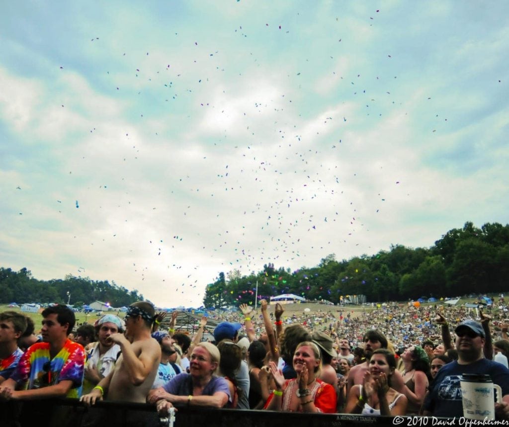 Festival crowd at Keller Williams at all good music festival