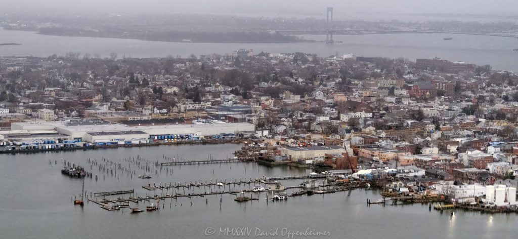 College Point and Flushing Bay in Queens, New York aerial view - © 2024 David Oppenheimer - Performance Impressions aerial photography archives - https://performanceimpressions.com College Point, College Point aerial, College Point real estate, Queens, New York, New York City, NYC, Whitestone Bridge, bridge, Flushing Bay, Flushing, bay, waterfront, harbor, sound, Long Island Sound, Arrow Yacht Club, marina, Flushing Point, Flushing Point Marina, Pepsi Bottling Group, Pepsi, Pepsi factory, houses, buildings, cityscape, landscape, foggy, fog, architecture, skyline, Ferry Point Park, 11356, Whitestone, East River, College Point Reef, aerial, aerial view, aerial photography, aerial photographer, David Oppenheimer, color, horizontal, United States, 1-13985601741,