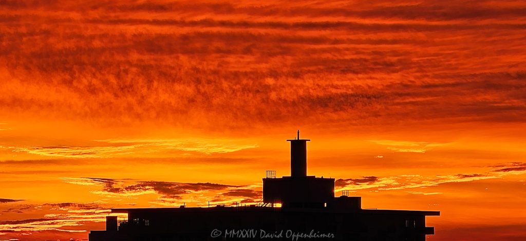Sunset closeup of the setting sun in Fort Lauderdale Beach, Florida - © 2024 David Oppenheimer - Performance Impressions photography archives - https://performanceimpressions.com sunset, sunset closeup, setting sun, sun, sunshine, orange, fire, closeup, close-up, Fort Lauderdale sunset, Florida sunset, silhouette, abstract, art, sunny, sky, Florida sun, solar, helio, star, fusion, fusion reaction, energy, sunlight, light, space, orbit, haze, clouds, bright, colorful, relax, retire, end of the day, work’s all done, completion, New Year, day’s end, horizon, setting, Fort Lauderdale, Bahia Mar, Florida, waterfront, luxury real estate, Intracoastal, Intracoastal Waterway, prestigious, Fort Lauderdale real estate, real estate, South Florida, Broward County, contemporary, modern, exclusive, property, resort-style, New River, East Fort Lauderdale, sunset, palm trees, tropical, David Oppenheimer, color, horizontal, United States, VAu 1-530-124, 1-13553735171,