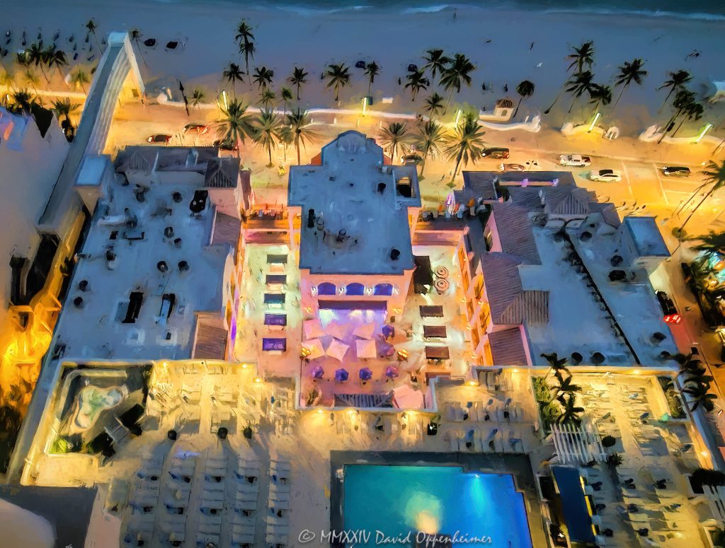 Marriott's BeachPlace Towers and The Gallery at Beach Place at 21 S Fort Lauderdale Beach Blvd at Fort Lauderdale Beach in Florida - © 2024 David Oppenheimer - Performance Impressions photography archives - https://performanceimpressions.com Marriott's BeachPlace Towers, BeachPlace Towers, resort, beach resort, Fort Lauderdale Beach, nights, lights, lighting, beach, beachfront, oceanfront, 21 S Fort Lauderdale Beach Blvd, Fort Lauderdale, FL, 33316, Marriott, hotel, vacation club, club, vacation, tower, ownership, owners, fractional, timeshare, Marriott Hotels & Resorts, Marriott International, Marriott Hotels, MAR, MAR stock, East Fort Lauderdale, Fort Lauderdale, building, skyscraper, architecture, real estate, Fort Lauderdale real estate, facade, waterfront, South Florida, Sebastian Street Beach, Broward County, The Gallery at Beach Place, 17 South Ft. Lauderdale Beach Blvd, Thor Equities, resort-style, luxury high-rise, colorful, sunset, palm trees, shopping, shops, stores, tropical, ocean, Beach Place, mall, outdoor mall, Atlantic Ocean, David Oppenheimer, color, vertical, United States, VAu 1-530-124, 1-13553735171,