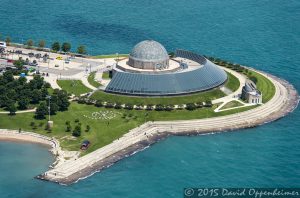 Adler Planetarium in Chicago Aerial Photo