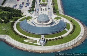 Adler Planetarium in Chicago Aerial Photo