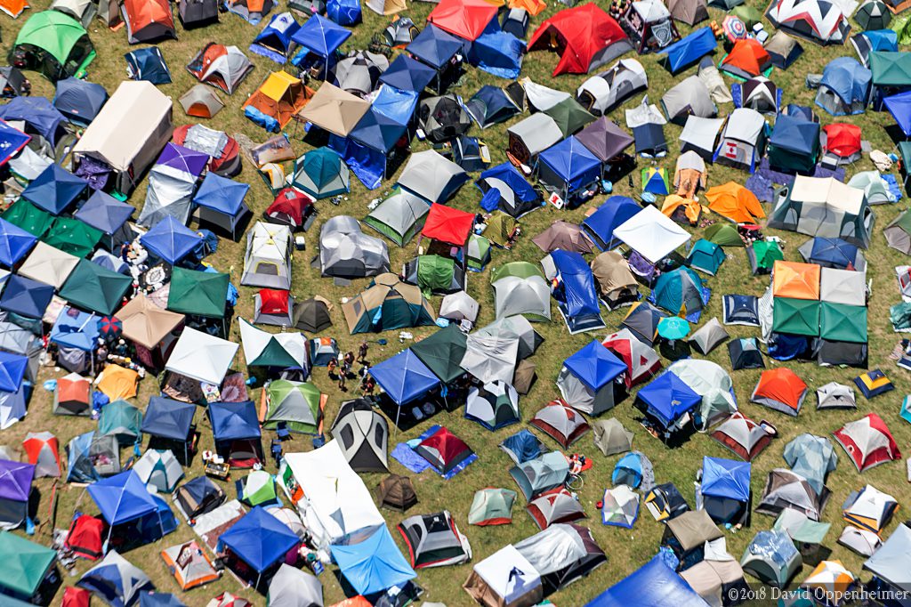 Aerial View of Tent Camping at Festival