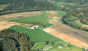 Aerial View of Farmland in Western North Carolina