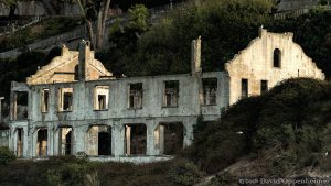 Building Ruins on Alcatraz Island in San Francisco Bay