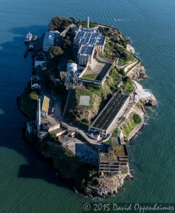 Alcatraz Island Federal Penitentiary Aerial