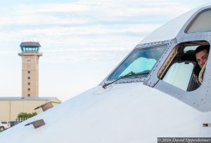 Allegiant Air Pilot in Jet at Charlotte County Airport in Punta Gorda