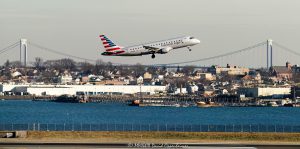 American Airlines Embraer 175 N128HQ Jet Takeoff at LaGuardia Airport