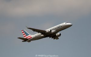 American Airlines Embraer 175 Jet after Takeoff