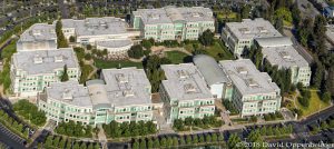 Apple Infinite Loop at Apple Campus Aerial