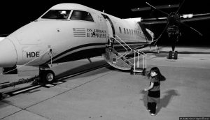 Asheville Airport US Airways Express Jet w. Rebecca Rose
