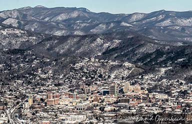 Asheville Boone with Snow Aerial Photography 2017