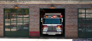 Asheville Fire Department Fireman and Firetruck