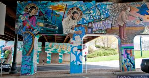 Asheville Mural Project under Highway 240 Bridge