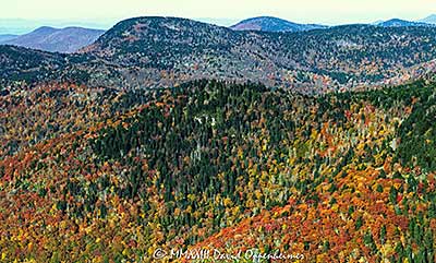 Blue Ridge Parkway and Blue Ridge Mountains Aerial Photographs of Autumn Colors