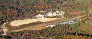 Avery County-Morrison Airport and School House Mine in Spruce Pine, NC Aerial View
