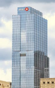 BMO Tower at 320 South Canal in Chicago, Illinois, located in the West Loop Gate area near Chicago Union Station. Contemporary commercial office tower architecture designed by Goettsch Partners featuring a glass facade, terraced setbacks, V-shaped structural framing, and a public park known as The Green at 320. The tower was developed by Riverside Investment & Development and Convexity Properties and opened in 2022 as BMO’s U.S. headquarters – © 2026 David Oppenheimer – Performance Impressions photography archives https://performanceimpressions.com BMO Tower, BMO Tower Chicago, 320 South Canal, 320 South Canal Street, 320 S Canal, South Canal Street, Canal Street, Union Station Tower, BMO, BMO Bank, BMO Harris, BMO Harris Bank, BMO Financial Group, Bank of Montreal, BMO U.S. headquarters, BMO headquarters, bank headquarters, bank building, banking, financial services, corporate office, headquarters building, Chicago, Chicago Illinois, Illinois, United States, 60606, Downtown Chicago, West Loop Gate, West Loop, Chicago Loop, Union Station, Chicago Union Station, Union Station redevelopment, Union Station office tower, architecture, Chicago architecture, architectural photography, facade, building exterior, exterior, modern architecture, contemporary architecture, commercial architecture, corporate architecture, skyscraper, high-rise, office tower, building, tower, office building, commercial building, corporate tower, corporate headquarters, commercial real estate, corporate real estate, real estate, business district, financial district, downtown, urban, glass tower, glass building, glass facade, reflective glass, curtain wall, modern glass tower, contemporary office tower, terraced setbacks, terraced tower, stepped tower, setback design, V-shaped frame, structural frame, structural expression, public park, The Green at 320, The Green, urban park, landscaped park, public plaza, urban plaza, civic space, transit-oriented development, TOD, new construction, office development, commercial development, Class A office building, Class A office tower, Chicago skyscraper, Chicago office tower, downtown office tower, commercial tower, office architecture, Loop district, West Loop architecture, Goettsch Partners, Riverside Investment & Development, Riverside Investment, Convexity Properties, Convexity, Clark Construction, Magnusson Klemencic Associates, commercial photography, commercial imagery, image licensing, licensing, photography licensing, David Oppenheimer, vertical, 1-15156784411