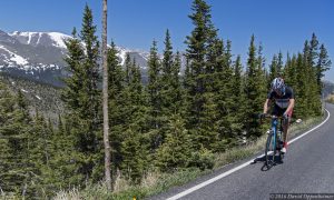 Cycling in Rocky Mountain National Park in Colorado
