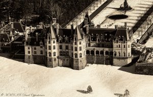 Biltmore Estate with Snow Aerial Photo