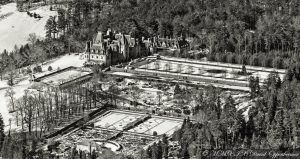 Biltmore Estate with Snow Aerial Photo