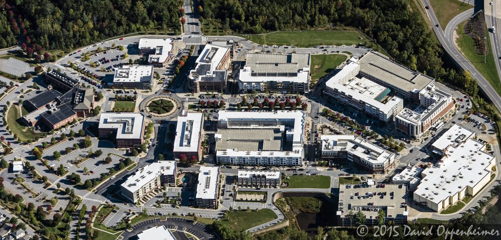 Biltmore Park Town Square Real Estate Aerial Photo