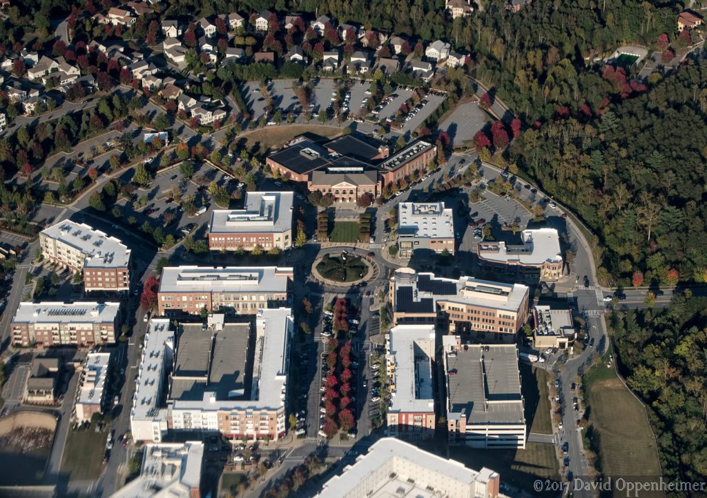 Biltmore Park Town Square Real Estate Aerial Photo