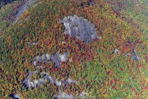 Blackrock Mountain cliffs Highlands North Carolina aerial view 8396