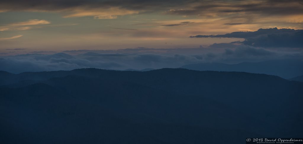 Sunset on the Blue Ridge Mountains