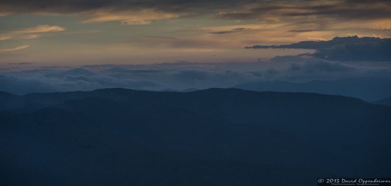Sunset on the Blue Ridge Mountains
