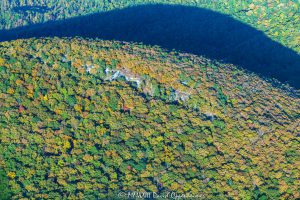 Fall Colors in the Blue Ridge Mountains in Western North Carolina Aerial View