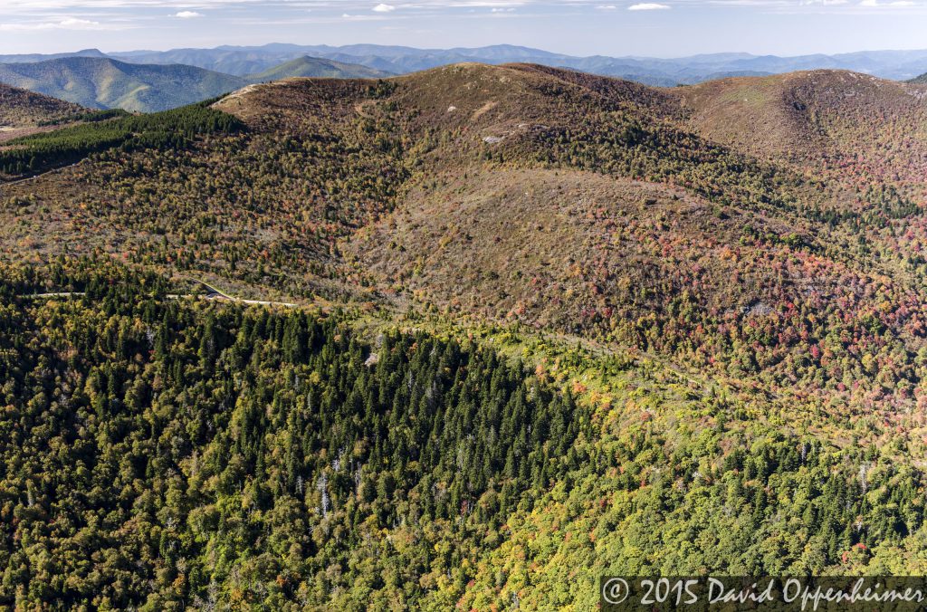 Graveyard Fields on the Blue Ridge Parkway Aerial