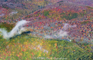 Blue Ridge Parkway Graveyard Fields Autumn Colors Aerial View 7079