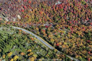 Blue Ridge Parkway Graveyard Fields Upper Falls aerial view 7134
