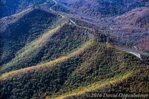 Graveyard Fields along the Blue Ridge Parkway Fall Colors Aerial