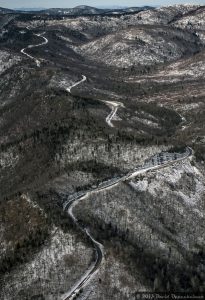 Graveyard Fields along the Snow Covered Blue Ridge Parkway