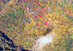 Blue Ridge Parkway Haywood County Dark Prong Autumn Colors Aerial View 7042 1