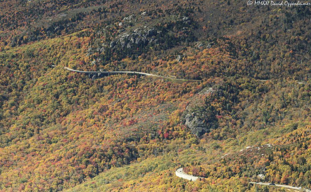 Blue Ridge Parkway Linville Cove Viaduct Grandfather Mountain aerial 8635 scaled