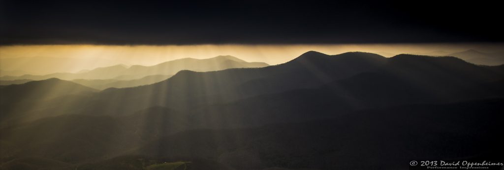 Sunset on the Blue Ridge Mountains