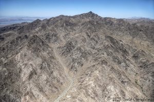 Bonelli Peak in Gold Butte National Monument along the border of Lake Mead National Recreation Area in Nevada Aerial View