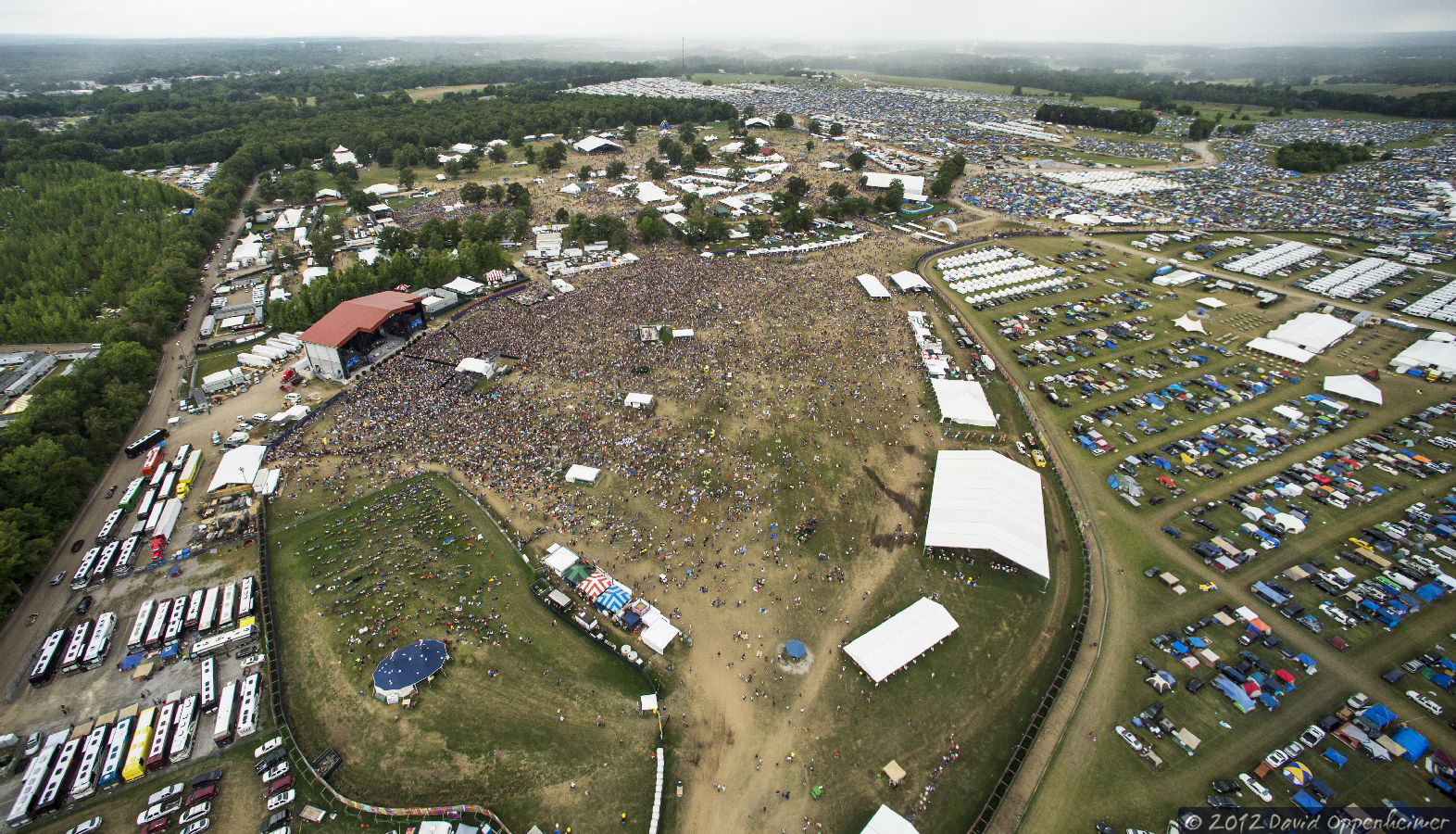 Bonnaroo Music Festival Aerial Photos from June 10 2012