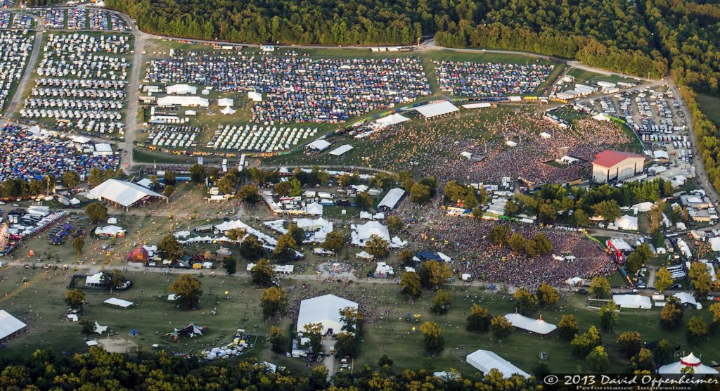 Bonnaroo Music Festival Aerial Photo