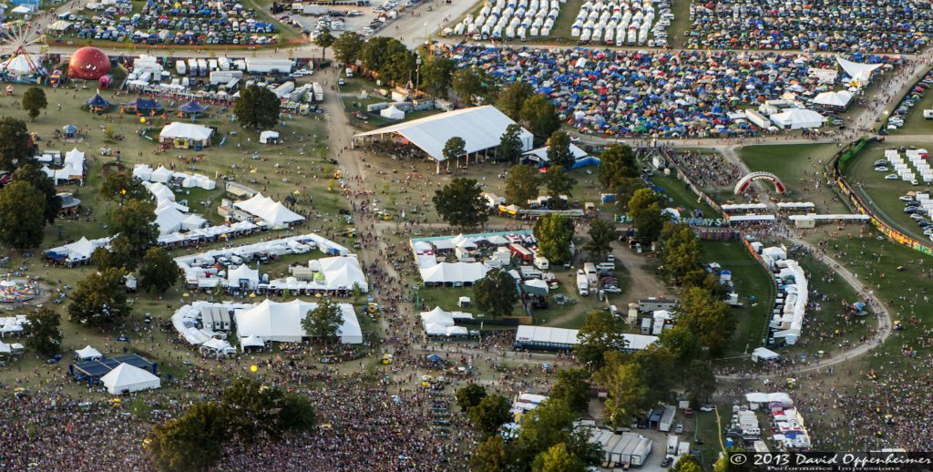 Bonnaroo Music Festival Aerial Photo