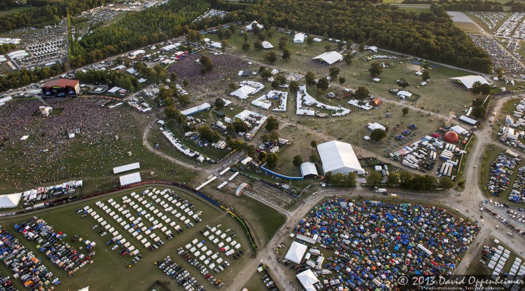 Bonnaroo Music Festival Aerial Photo